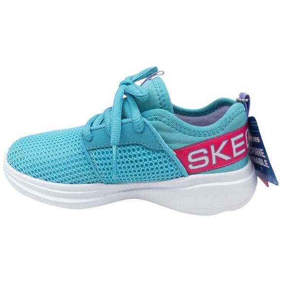 SKECHERS GORUN FAST VALOR Sneakers Turquoise Pink Girl's Size 12 - Picture 3 of 8